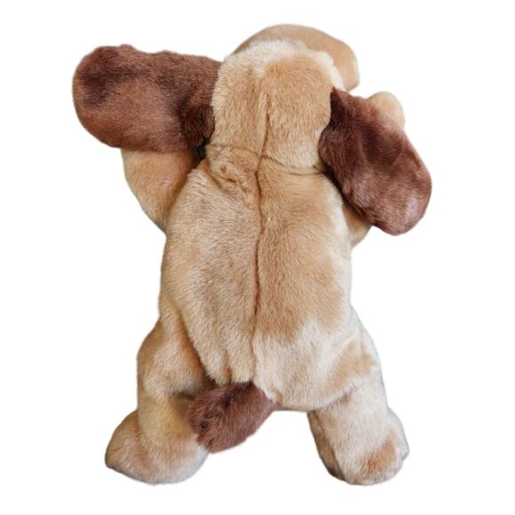 Ty Beanie Buddies Baby Bones Dog Plush aBrown Stuffed Animal Laying Down Toy - Picture 3 of 7